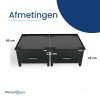 Wasophoogte wasmachine verhoger – Elevano met Lade – Dubbel – Zwart - Afbeelding 3