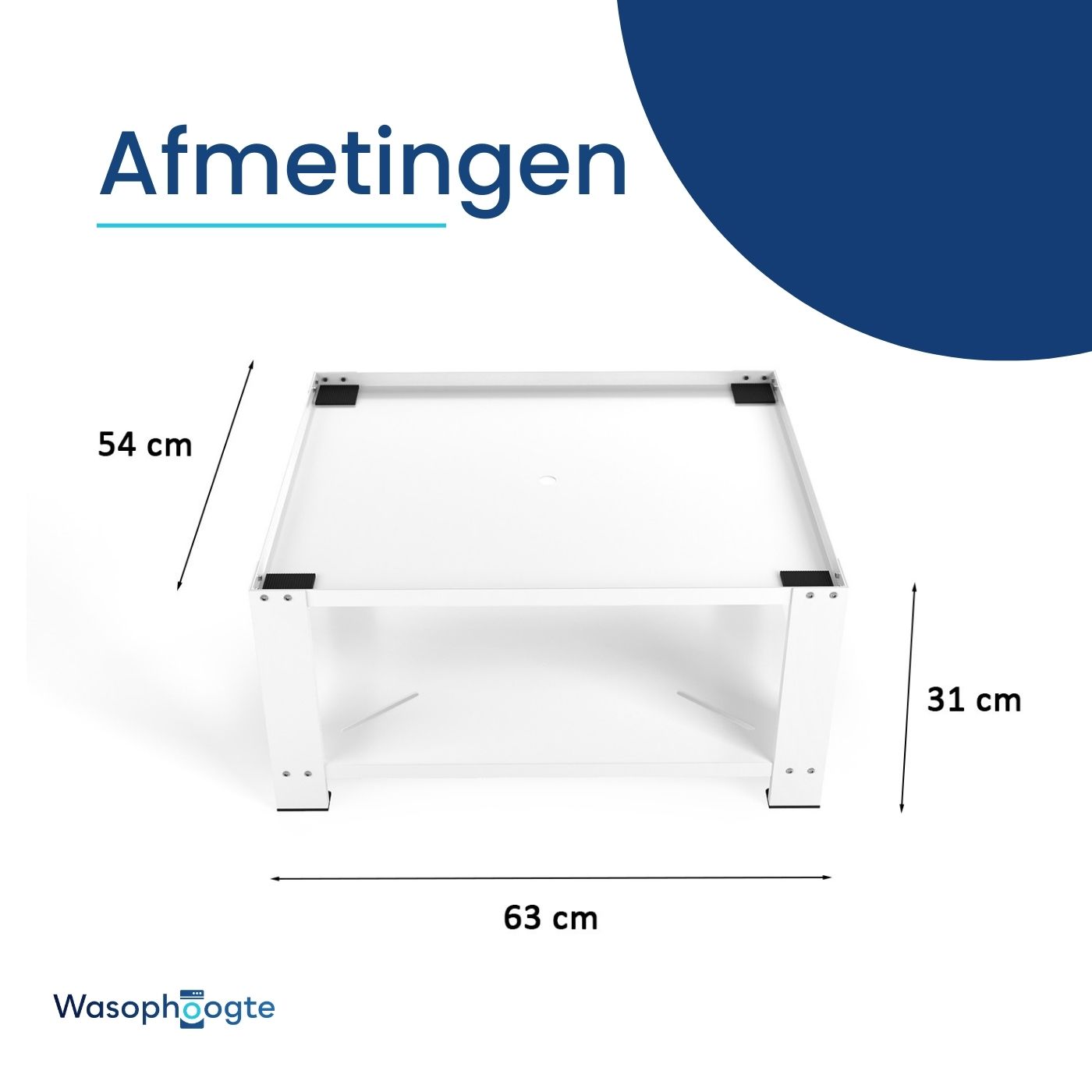 Wasophoogte wasmachine verhoger – Ecoslim – Wit - Afbeelding 3