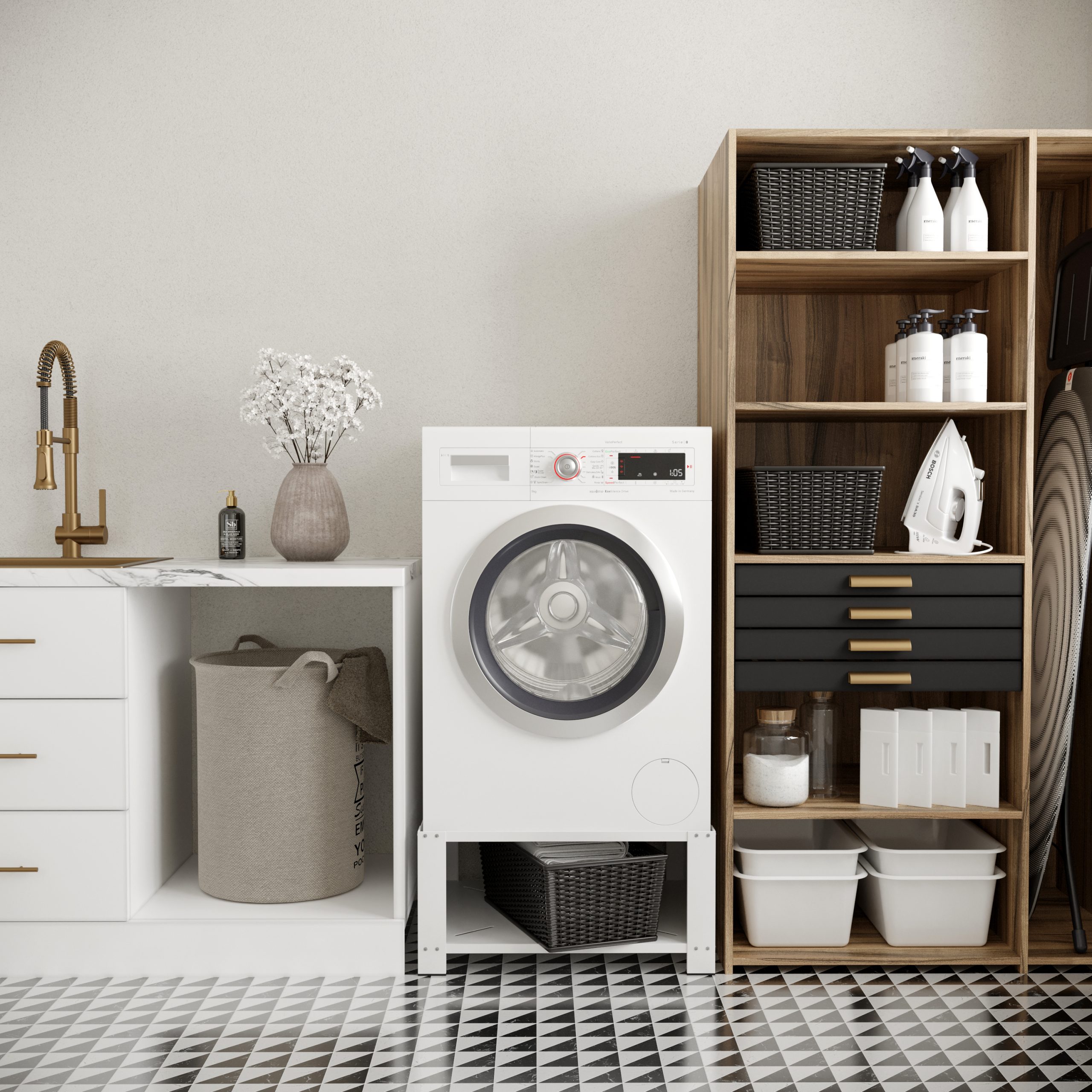 Wasophoogte wasmachine verhoger – Ecoslim – Wit - Afbeelding 2