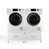 Wasmachine verhoger met lade biedt extra opbergruimte voor wasaccessoires.