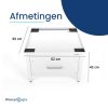 Verhoger voor wasmachine met verstelbare stelpoten voor een stabiele plaatsing.