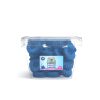Een doorzichtige plastic container gevuld met blauwe vaatwastabletten. Op het etiket staat een cartoonkoala met de tekst "Fresh Koala", de geur "Fresh" en de inhoud "50 tabletten".
