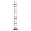 Een volledig uitgeschoven RMBO® Telescopische ladder 5,1m staat rechtop tegen een effen witte achtergrond.